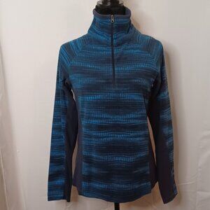 Women's Columbia Blue/Black 1/4 zipper Fleece Size Small